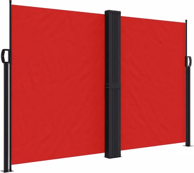 Tenda parasole laterale retrattile DESIGN IN rossa in poliestere con struttura in alluminio e acciaio, L: 1200 cm, H: 160 cm – 1