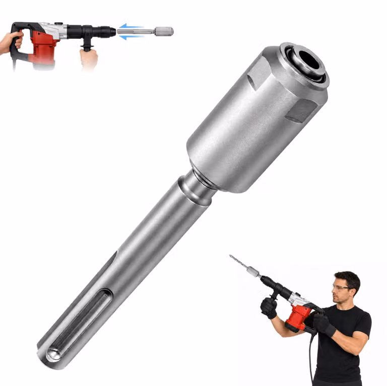 Adattatore da SDS Max a SDS Plus per martelli perforatori, colore argento