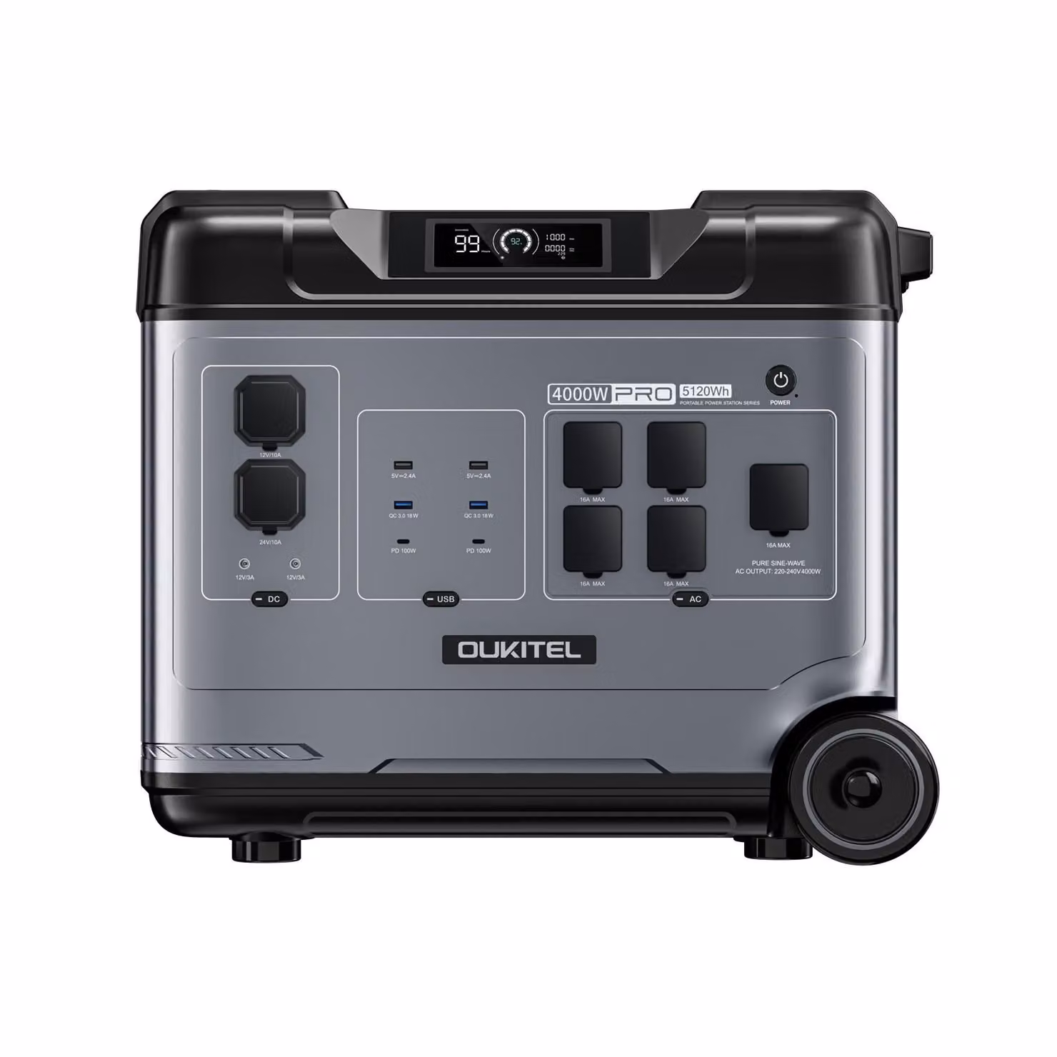 OUKITEL P5000 Pro: Generatore solare da 4000W / 5120Wh + 2 pannelli solari da 400W – sistema di accumulo portatile con batteria LiFePO4 per campeggio e alimentazione di emergenza