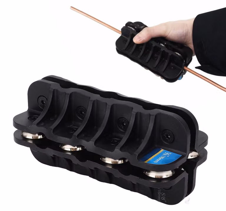 Elzusha - Strumento per piegare tubi da 5/8 di pollice - PVC/Alluminio - Azionamento manuale - Robusto - Portatile - Facile da usare - Piegatubi