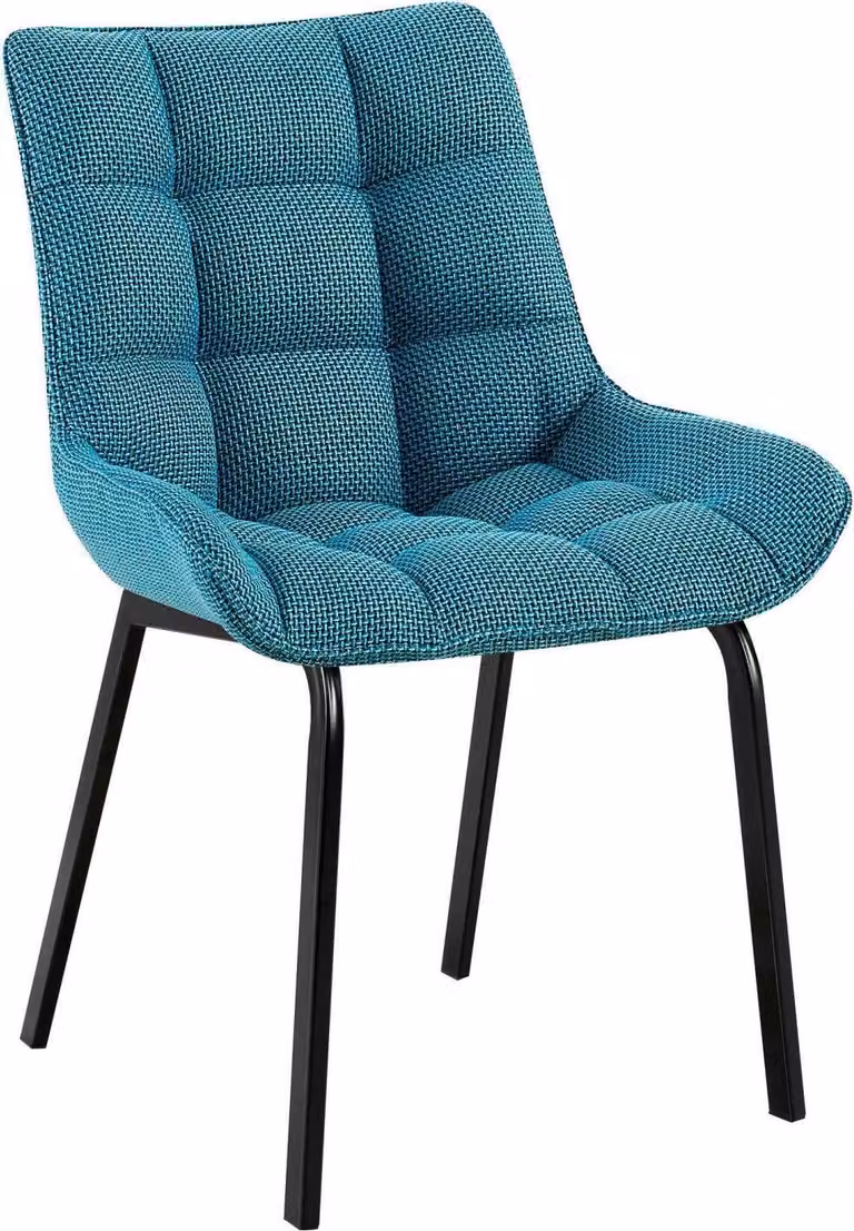 Sedia da pranzo - Sedia da cucina - Design ergonomico, seduta confortevole | Colore: turchese | Materiale: polvere