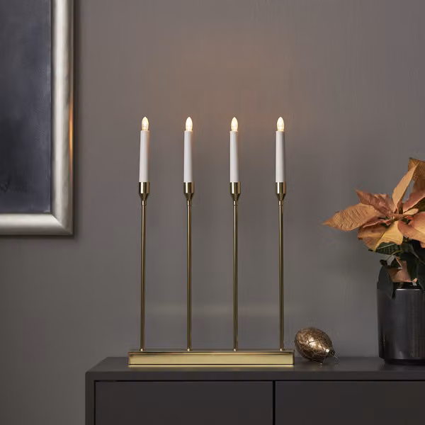 Star Trading 139-00, figura decorativa luminosa, ottone, grado di protezione IP20, 4 lampadine, attacco E10, 0,48 W