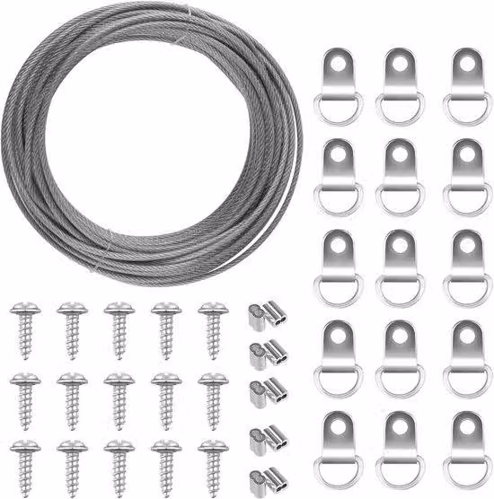 Filo metallico in acciaio inossidabile per appendere foto, versatile, 10 m, resistente