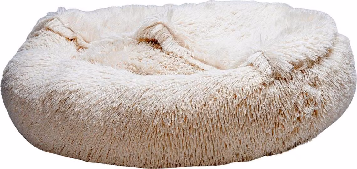 Letto per cani Beeztees Yala in peluche beige, diametro: 70 cm
