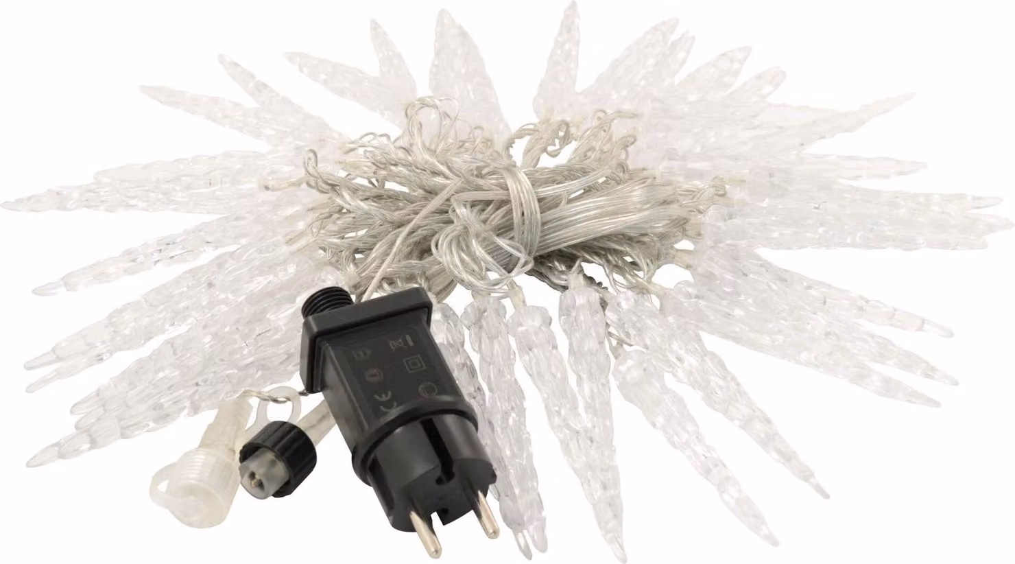 Luci di fata 40 LED 6 m trasparenti bianco freddo