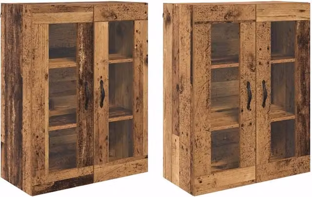 Armadi da Parete 2 pz Legno vecchio 69,5 x 34 x 90 cm CFW5486540