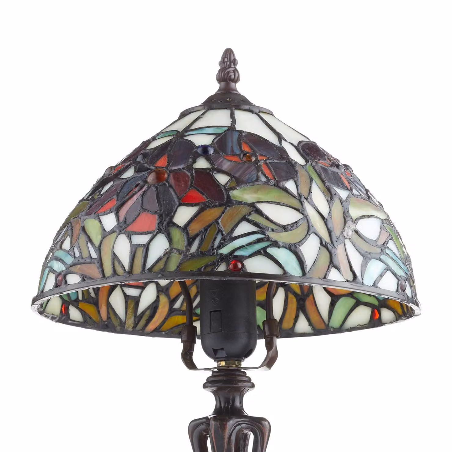 Artistar Lampada da tavolo Tiffany ELINE, Marrone / Ruggine, Soggiorno / Sala da pranzo, Metallo, Tiffany, Lampada da tavolo