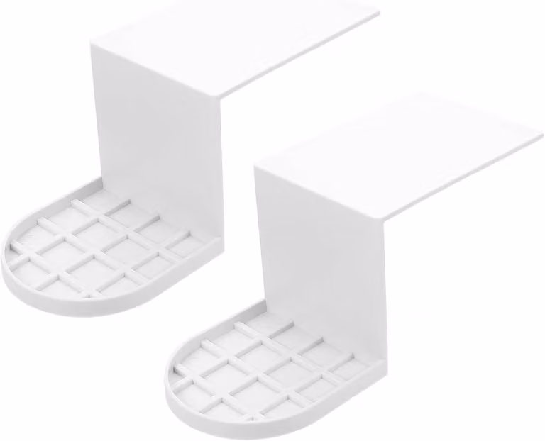 Set di 2 portabicchieri con vaschetta di raccolta, antiscivolo, in plastica, per lavatrice e bagno