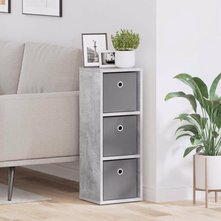 Credenza con cassetto vidaXL Grigio cemento L/P/H: 25,5 x 22 x 69,5 cm