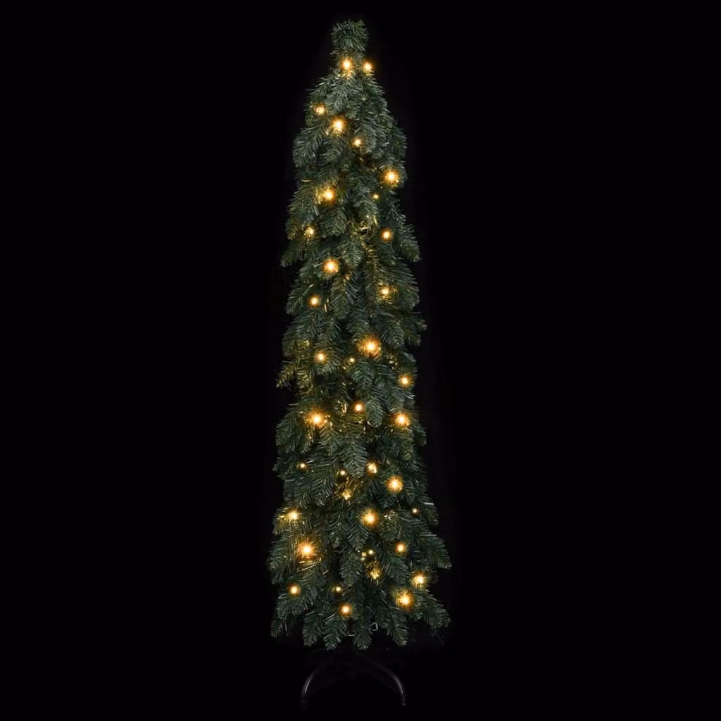 Albero di Natale Artificiale Preilluminato con 60 LED 120 cm