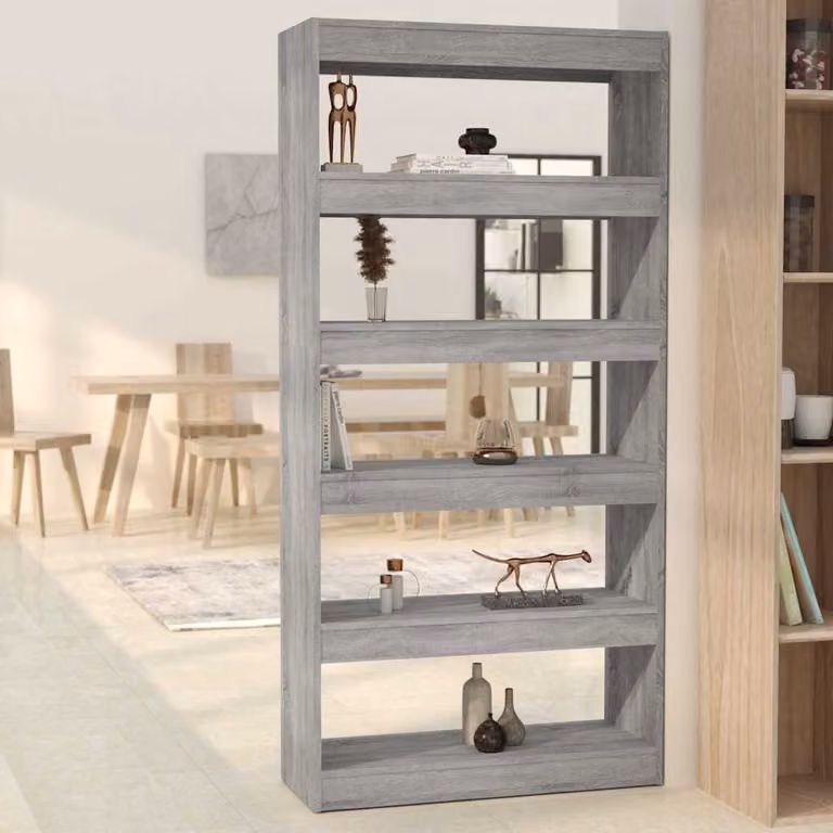 Libreria/Divisorio vidaXL Grigio Sonoma in MDF L: 80 cm, P: 30 cm, H: 166 cm