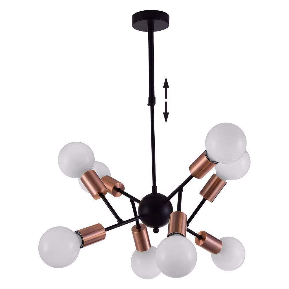 Lampada a sospensione BALL 8xE27/G95/40W in metallo dimmerabile regolabile in altezza