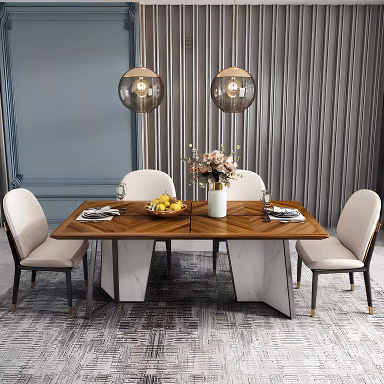 Ess Tisch Gruppe Sitz Wohn Zimmer Garnitur Tische Polster Holz Stuhl 6x Stühle