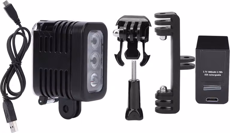 USB batteria ricaricabile impermeabile LED video luce subacquea immersione luce di riempimento per fotocamera sportiva