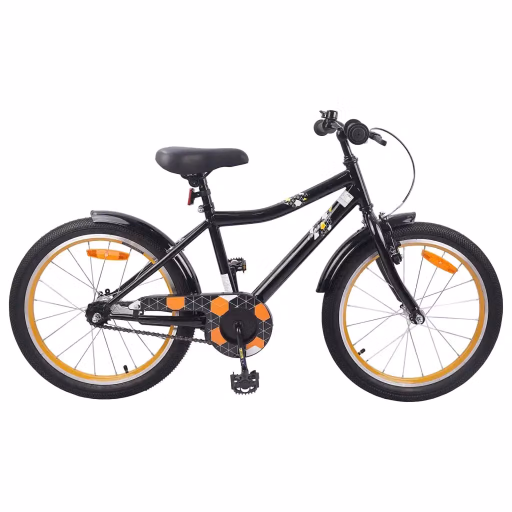 Bicicletta per bambini da 20 pollici in metallo e gomma, colore nero – 2
