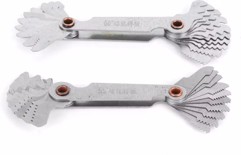 Calibro per filettatura, calibro per passo della filettatura, calibro per filettatura in acciaio inox, calibro per filettatura a 20 lame, set di calibri per passo della vite, strumento di misura del passo della vite
