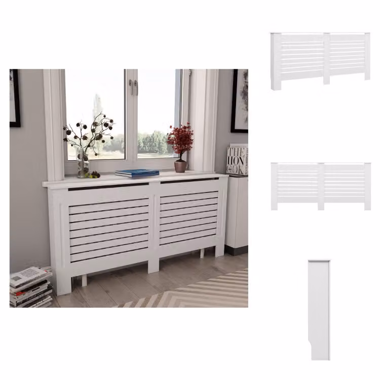 vidaXL Copriradiatore bianco 172×19×81,5 cm MDF - Accessori per radiatori