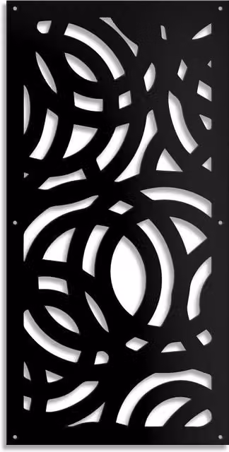 Pannello in PVC traforato Signorbit Cerchi Large, Spessore: 10 mm, L: 98 cm, H: 198 cm, Colore: nero