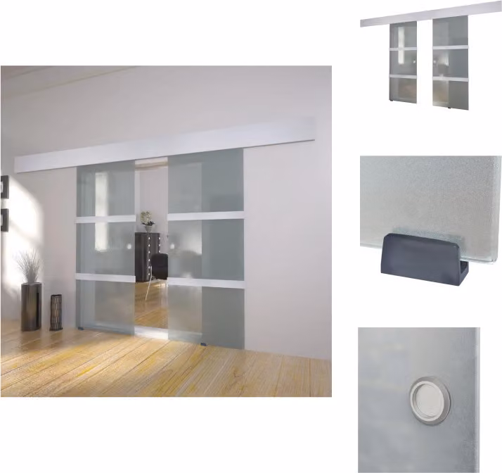 vidaXL Vetro per porta scorrevole doppia - Porte d'ingresso