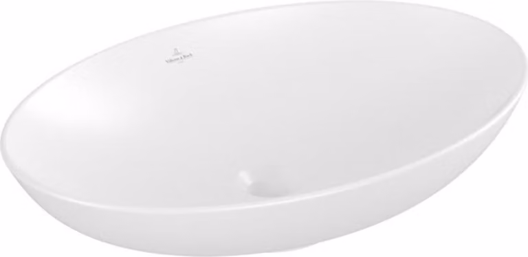 Villeroy & Boch Loop&Friends - Lavabo da appoggio, 620x420 mm, senza sfioratore, CeramicPlus, Stone White 4A4801RW