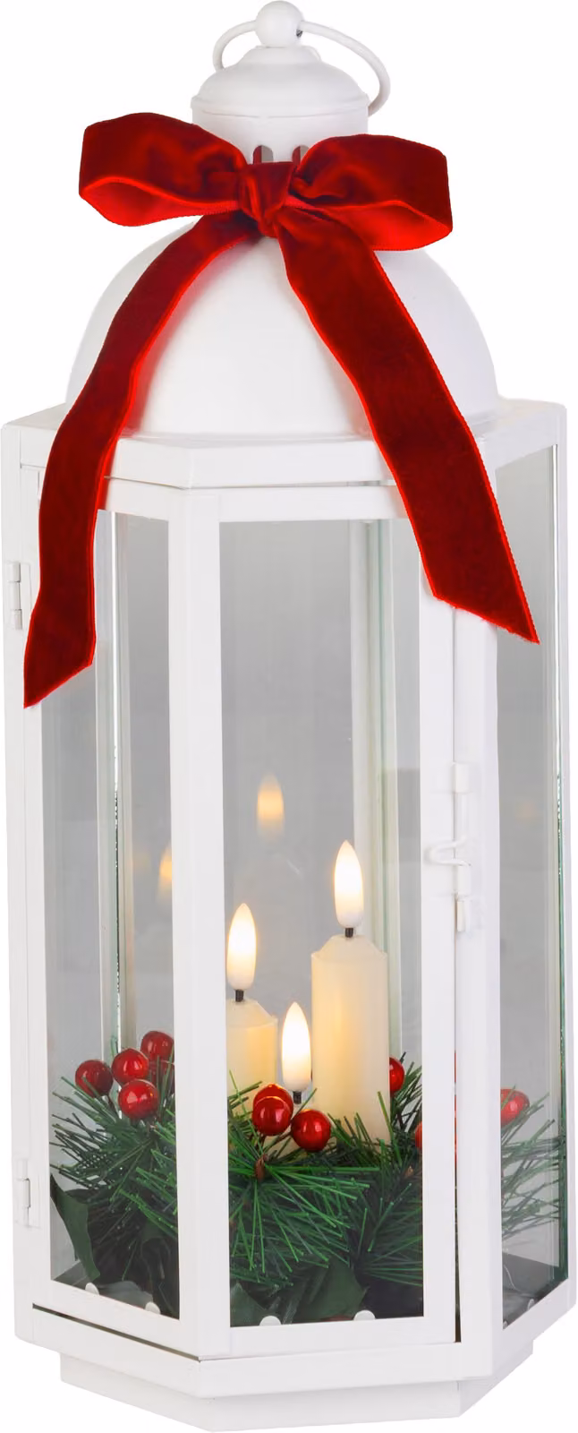 Lanterna MagicHome Natale, con nastro, 3xLED bianco caldo, 3xAAA, IP20, 16x14x38,5 cm