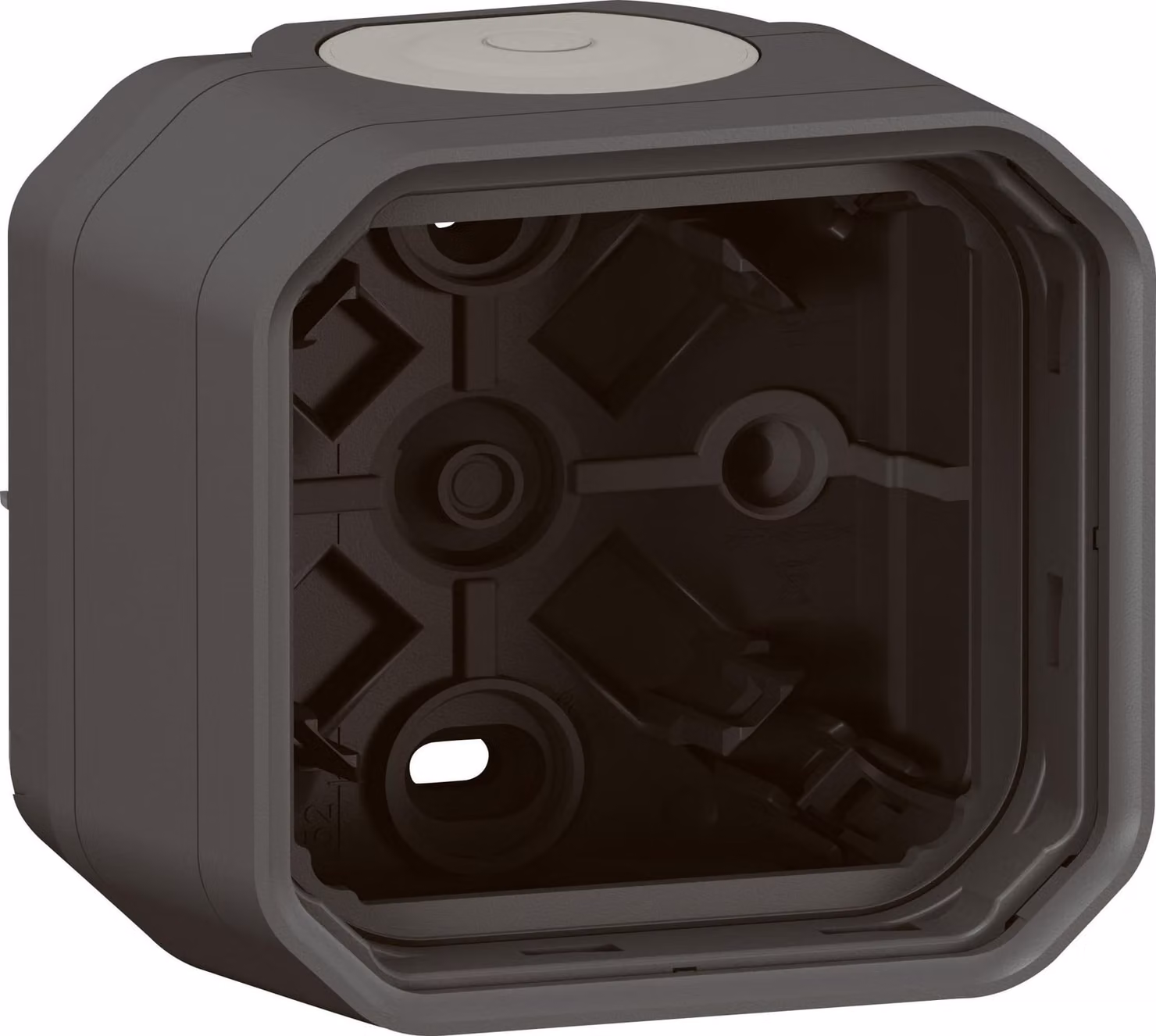 Legrand PLEXO New scatola da incasso impermeabile, custodia da incasso, 2 membrane, 1 accesso cavi antracite 069601L