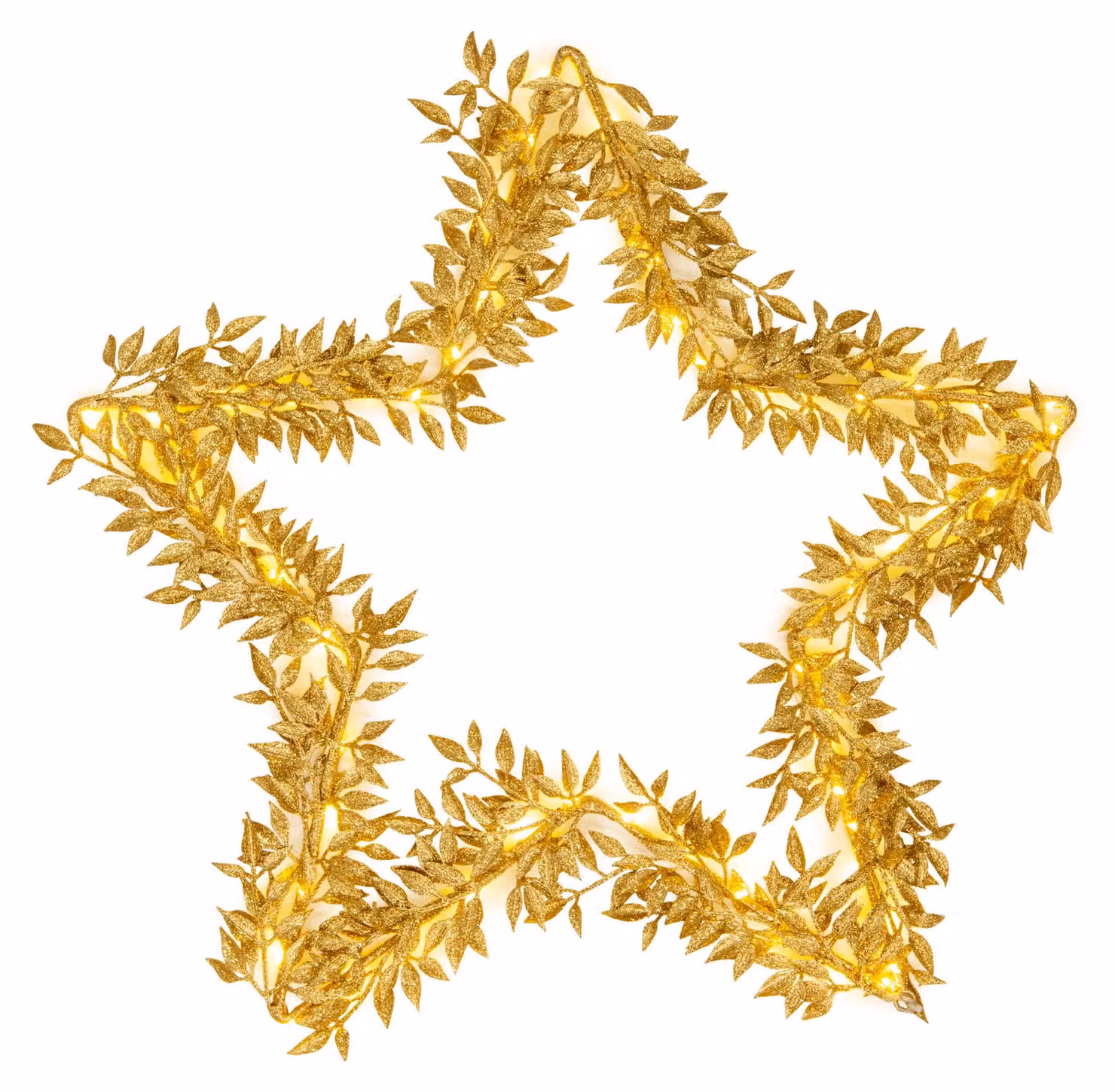 Stella di Natale illuminata con luci LED, stella dorata con timer 5271758