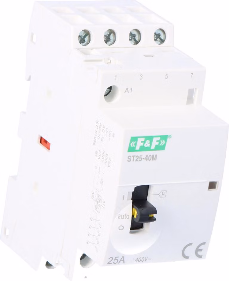 Contattore modulare con comando manuale ST25-40-M 250 V AC F&F