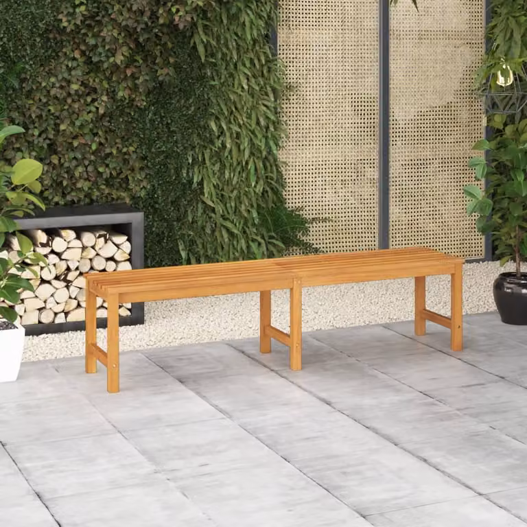 The Living Store Panca da giardino 180 cm in legno massiccio di teak
