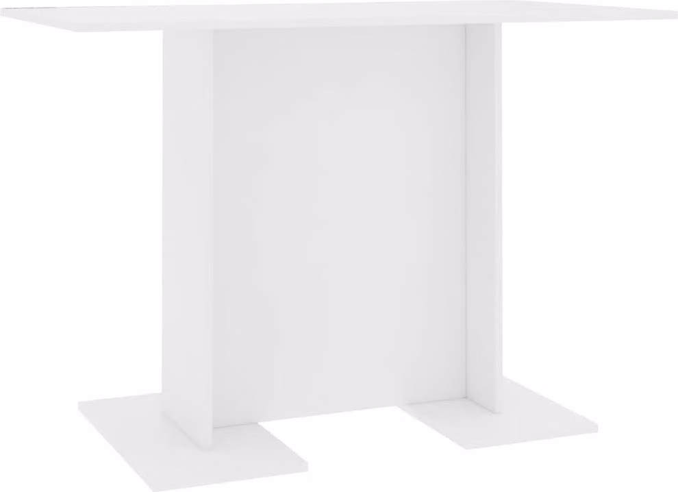 Tavolo da Pranzo Bianco 110x60x75 cm in Legno Multistrato