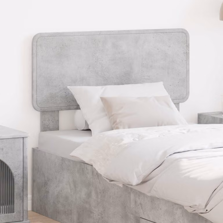 Testiera per letto vidaXL in legno ingegnerizzato, stile minimalista, colore grigio cemento opaco