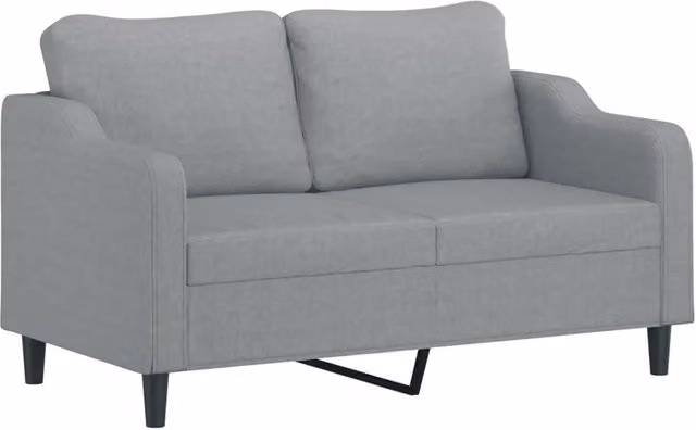 Divano | Divano da soggiorno | Sofa a 2 Posti Grigio Chiaro 140 cm in Tessuto