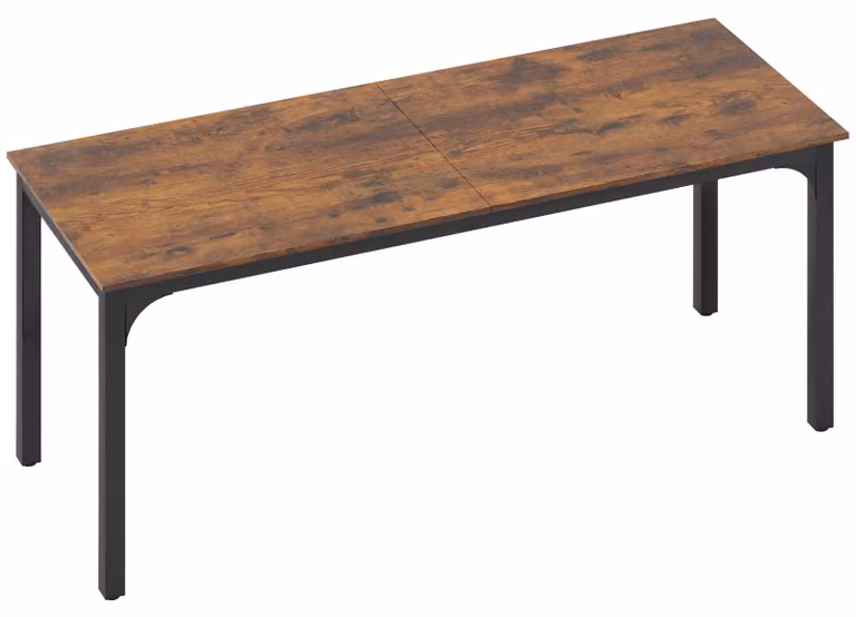 Scrivania per computer in stile rustico | Colore: marrone rustico | Dimensioni: 60x200x75 cm