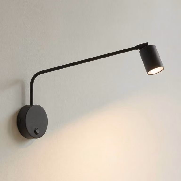Applique da parete Nex TK Lighting, dimmerabile, Nero, Soggiorno / Sala da pranzo, Metallo, Applique