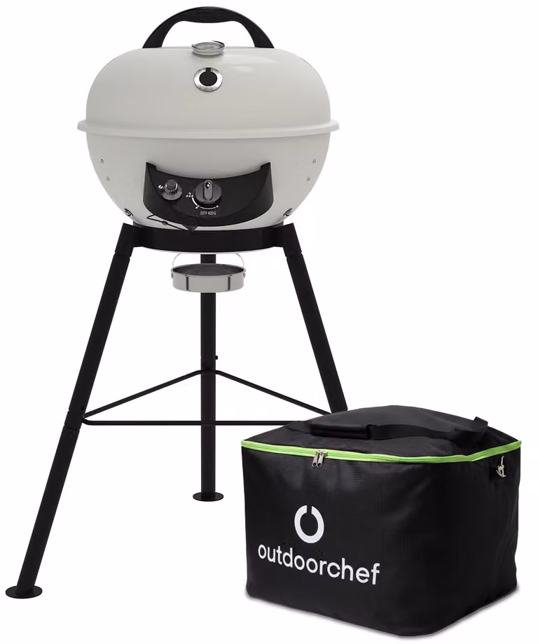 Barbecue a gas Outdoorchef City 420 G, modello a sfera, cod. art. 18.129.05, colore vaniglia