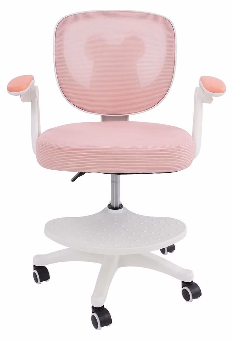 Sedia da scrivania ergonomica per bambini, regolabile in altezza, color rosa