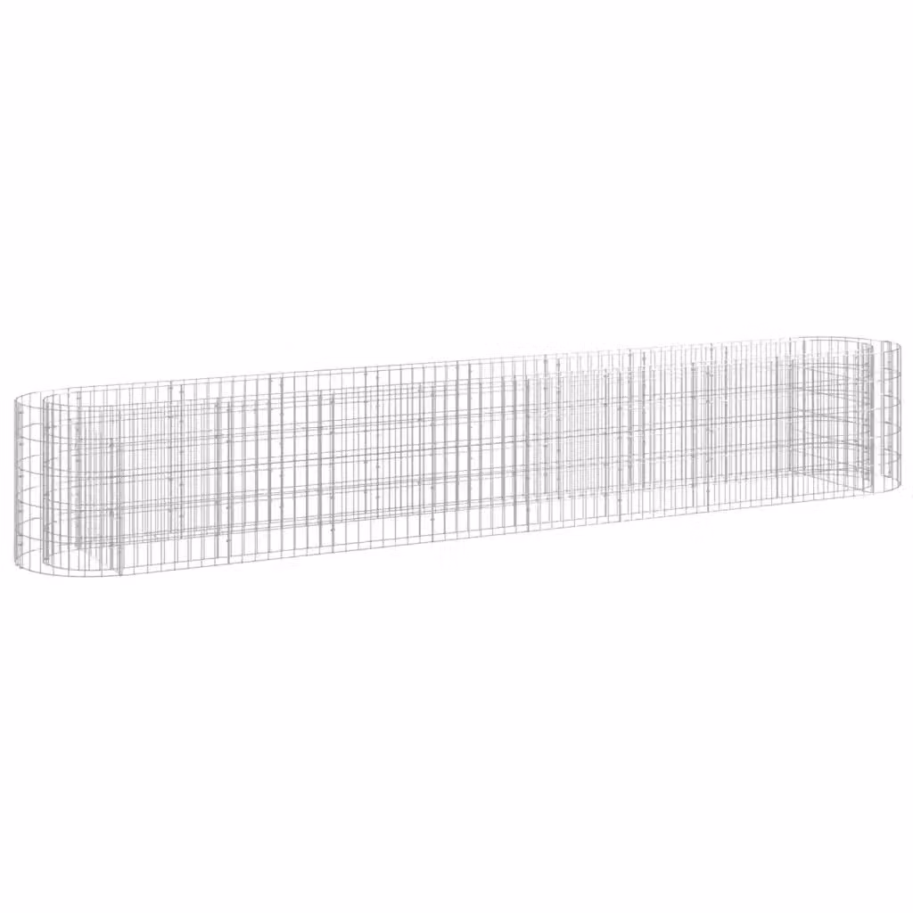 Gabbione con Letto Rialzato vidaXL in Acciaio Zincato Argento L/P/H: 330 x 50 x 50 cm – 2