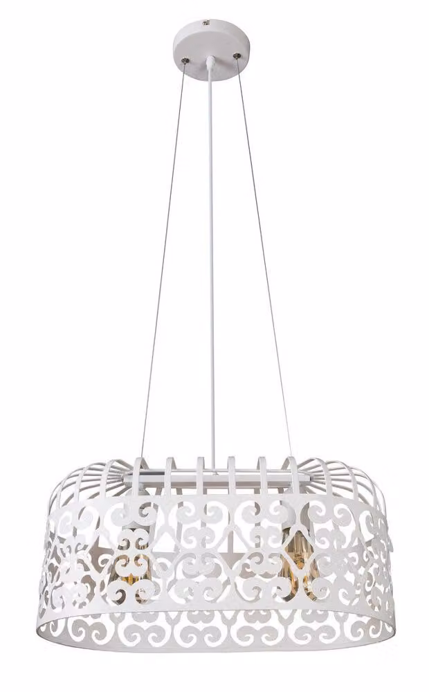 Lampada a sospensione Alessandra bianca 2xE27x60W in metallo, dimensioni: 175x46x46 cm, IP20, Rabalux