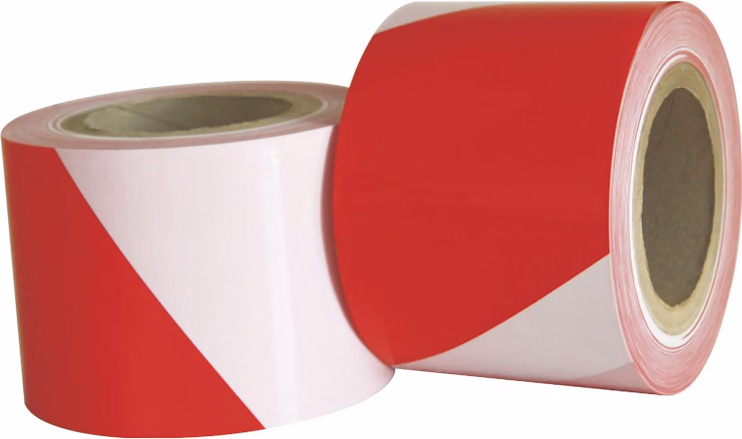Nastro di segnalazione FOLTEC / nastro barriera 75 mm x 500 m rosso e bianco