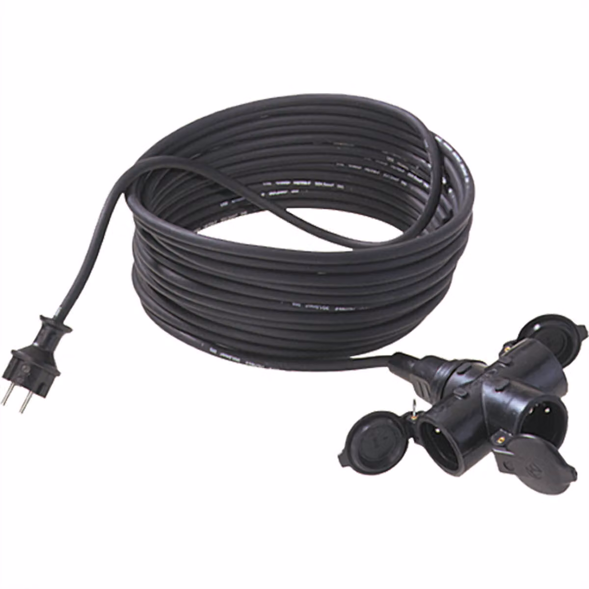 BACHMANN Prolunga 3G1,5mm², 3x, H07RN-F gomma/neoprene tripla, nero, 25 m