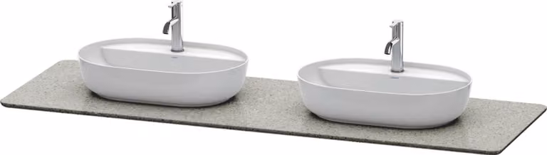 Console en pierre de quartz Duravit Luv, largeur 1783mm, adaptée au meuble sous-lavabo LU9562, LU9567, LU9467B3333, LU9467B3333