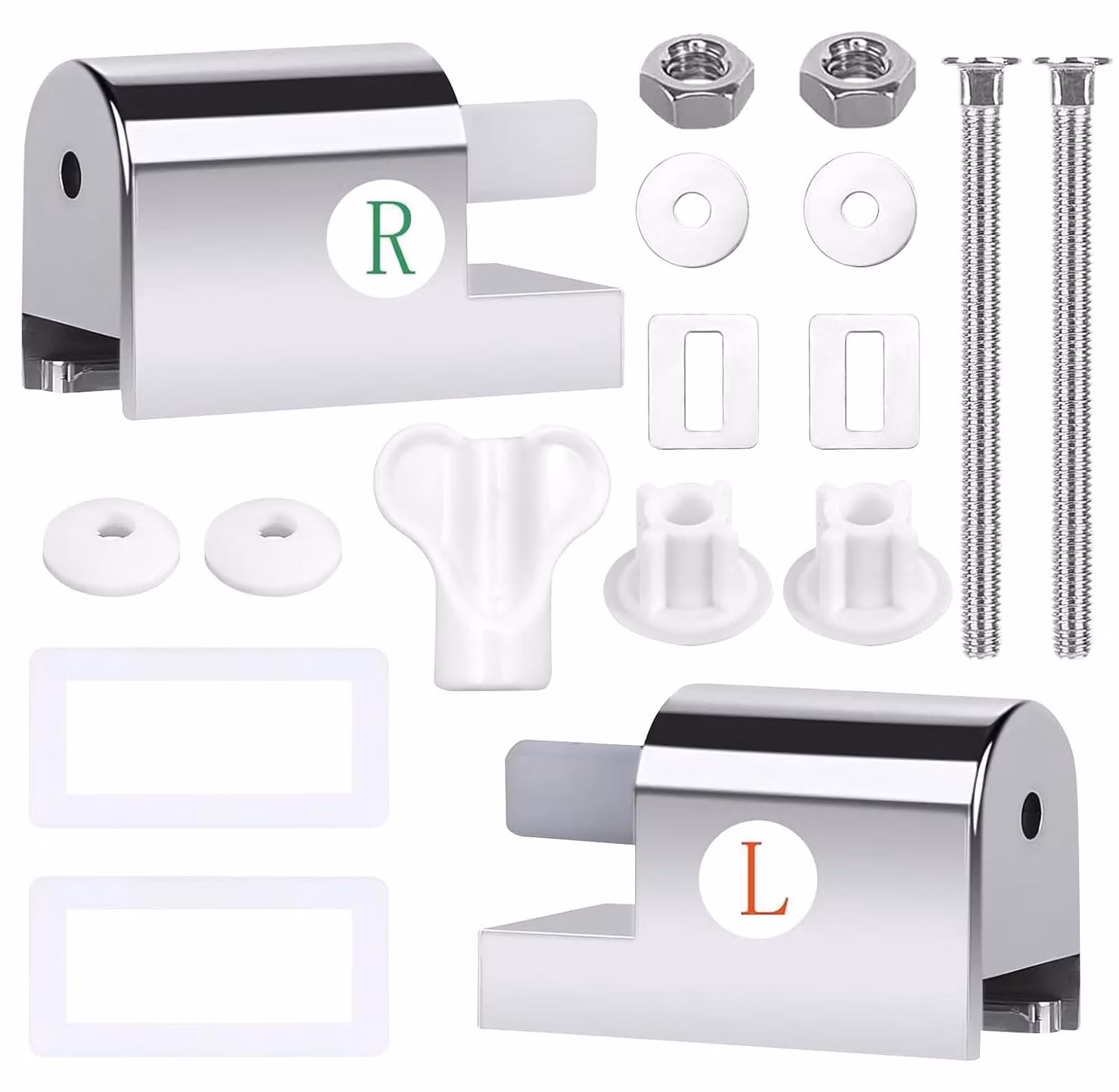 2 supporti per sedile del WC, supporto universale per sedili del WC, cerniera Soft-Close