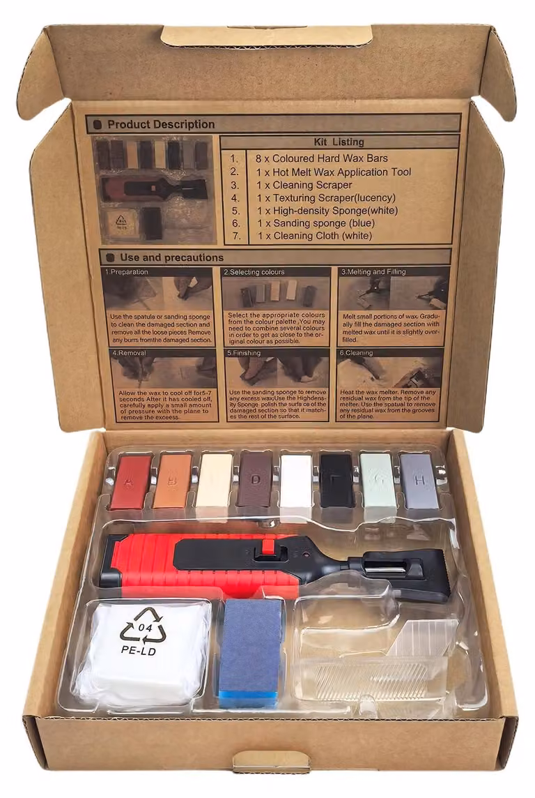 Kit di riparazione per pavimenti in cera