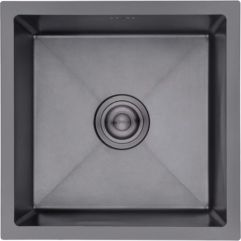 Lavello da cucina M84040B, 40 x 40 cm, lavello sottotop con filtro antischiuma, acciaio inossidabile
