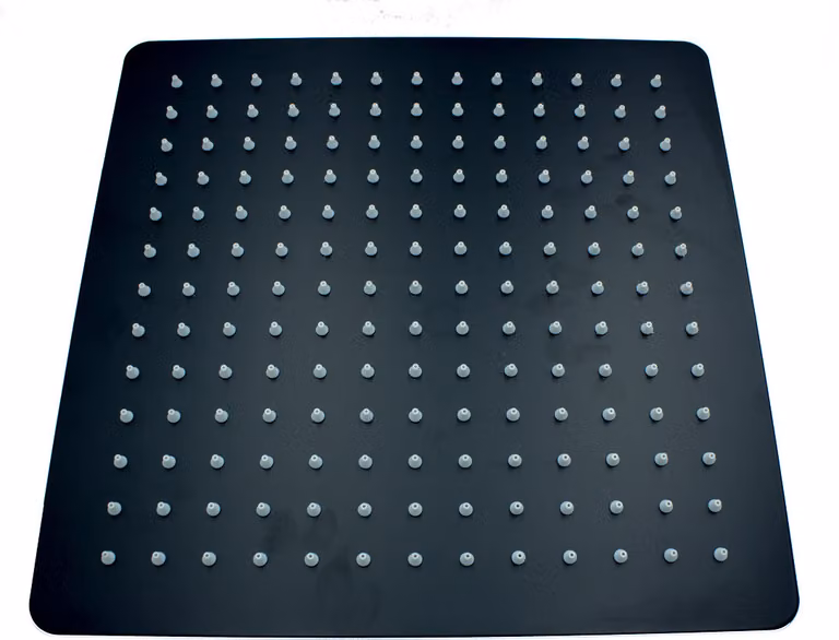 Granitan - Doccia a pioggia - Soffione - Anticalcare - Nero - Soffione da soffitto - SLIM