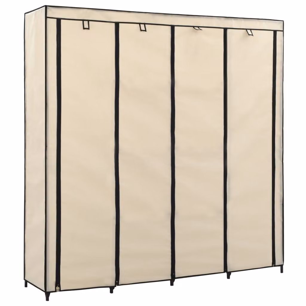 vidaXL Armadio a 4 scomparti crema 175 x 45 x 170 cm