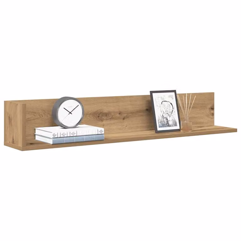 Set di 2 mensole da parete vidaXL in stile moderno, colore marrone, L 100 x P 16,5 x H 16,5 cm