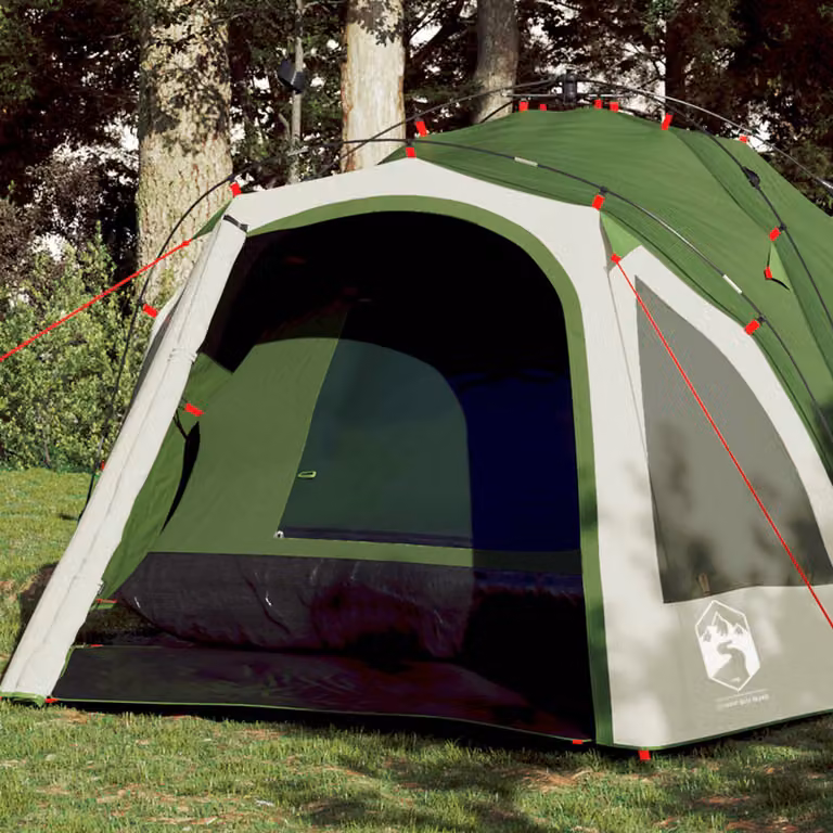 Tenda a Cupola da Campeggio vidaXL per 3 Persone, Verde, a Rilascio Rapido in Poliestere