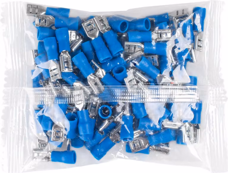 Vayox Set 100 pz. Presa piatta isolata femmina 1,5-2,5mm2 4,8mm Blu