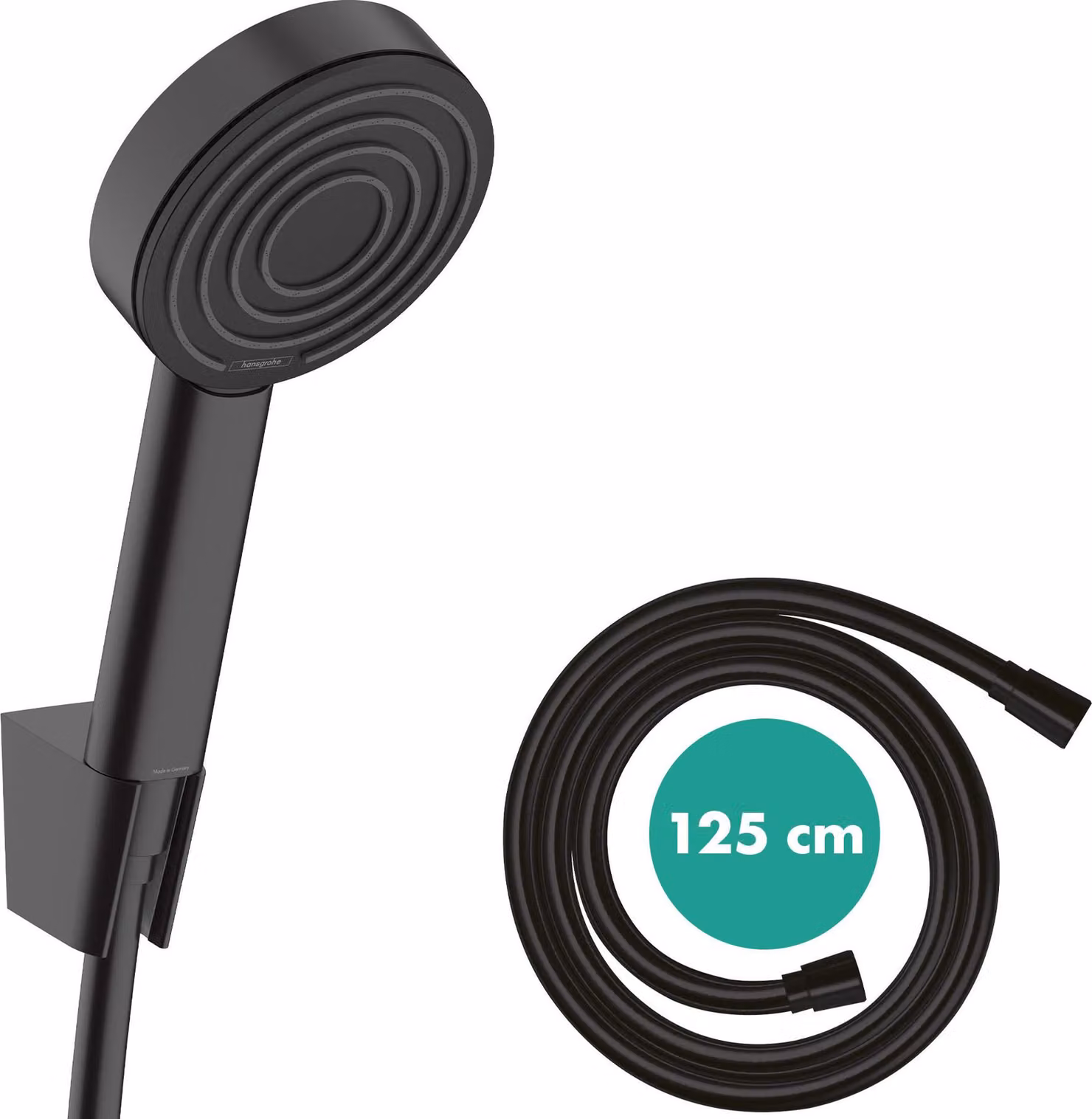 hansgrohe Pulsify S Set de support de douche 105 1 jet avec flexible de douche 125 cm, 24301670, 24301670